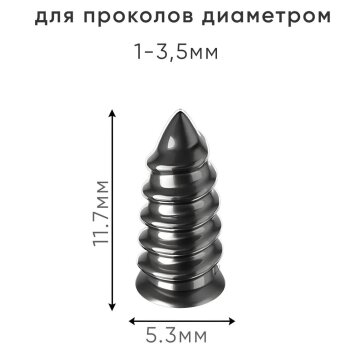 Набор саморезов прорезиненных для ремонта шин CARFORT, размер M 5.3*11.7mm, набор 10шт