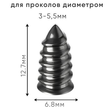 Набор саморезов прорезиненных для ремонта шин CARFORT, размер L 6.8*12.7mm, набор 10шт