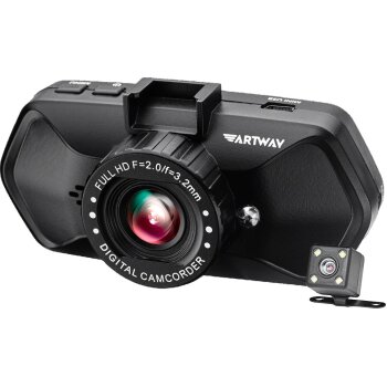 Видеорегистратор ARTWAY AV-525 FullHD 13Мп 1920x1080 обзор 120 экран 2 2 камеры ARTWAY AV525
