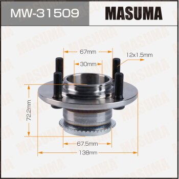 Фото ступичный узел masuma rear mitsubishi lancer / cs3a, cs5w (with abs) 03-07