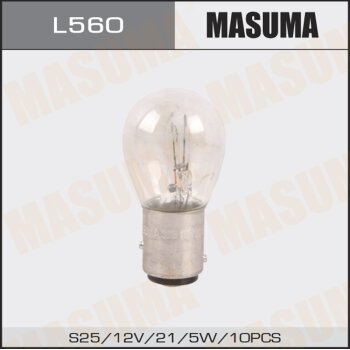 Фото фасовка лампа цок. masuma 12v 21+5w bay15d s25 двухконтактная (уп.1 шт)