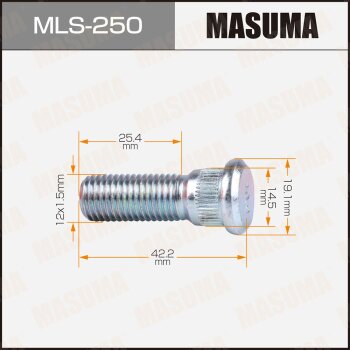 Фото фасовка шпилька masuma 12x1.5мм, l=42.2мм / toyota