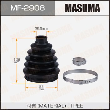 Фото пыльник шруса masuma mf-2908 (пластик) + спецхомут