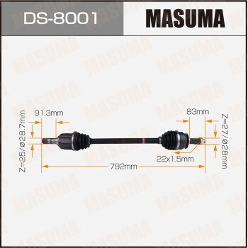 Фото привод в сборе masuma, subaru forester, xv / s12, gp7