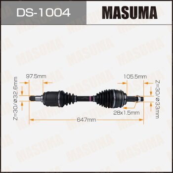 Фото привод в сборе masuma, toyota land cruiser prado 120, hilux surf / kdj120w, trn215w