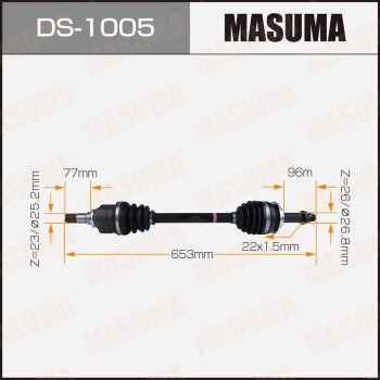 Фото привод в сборе masuma, toyota vitz, corolla fielder / ncp91, nze161 lh