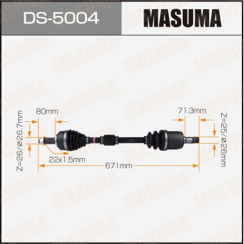 Фото привод в сборе masuma, honda fit / ge6 lh