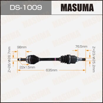 Фото привод в сборе masuma, toyota corolla, allion / nze120, nzt240 lh