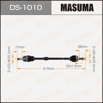 Фото привод в сборе masuma, toyota corolla, allion / nze120, nzt240 rh