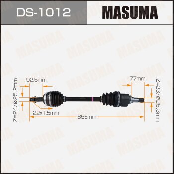 Фото привод в сборе masuma, toyota vitz, probox / ncp10, ncp51 lh