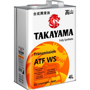 Жидкость для АКПП TAKAYAMA ATF WS синтетика 4л (металл) (1/4)