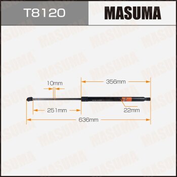 Упор газовый багажника MASUMA L=636mm (1/40) MASUMA T8120