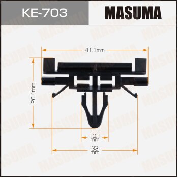 Фото клипса автомобильная (автокрепеж) masuma 703-ke [уп.50]