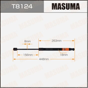 Упор газовый багажника MASUMA L=448mm (1/40) MASUMA T8124