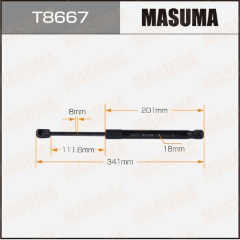 Упор газовый капота  L=341mm (1/40) MASUMA T8667