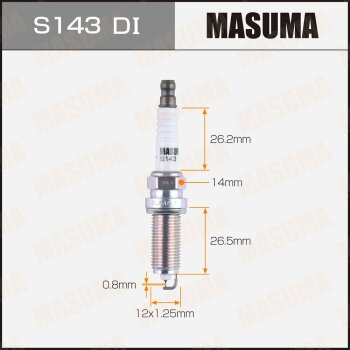 Фото свеча зажигания masuma double iridium (dilkar6t8)