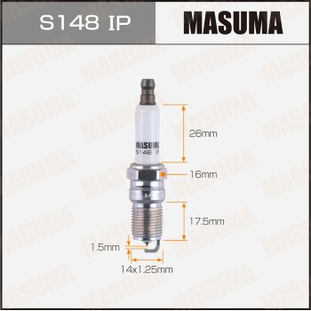 Фото свеча зажигания masuma iridium+platinum (itr4a15)