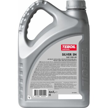 Масло моторное TEBOIL Silver SN 10W40 CF/SN A3/B4 синтетика 4л (1/3)