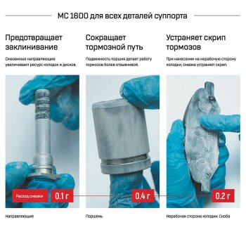 Смазка для суппортов МС 1600, туба с европодвесом 30гр (1/30)