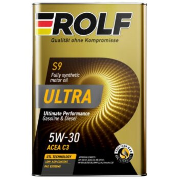 Масло моторное Rolf Ultra 5W-30 C3 SN/CF 1л (металл) 322935 ROLF 322935