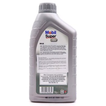 Масло моторное MOBIL Super 3000 X1 0W20 SP, GF-6А синтетика 1л (1/12)