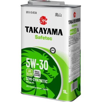 Масло моторное TAKAYAMA Safetec 5W30 SL/CF A3/B4 полусинтетика 1л (металл) (1/12)