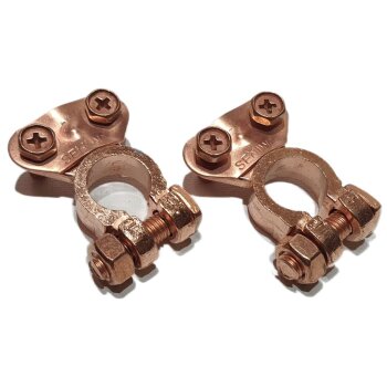 Клемма АКБ TOPAUTO медь, /ЗАЖИМ/, Большая, к-т 2шт.