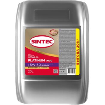 Масло моторное  PLATINUM 7000 5W30 SP/GF-6A синтетика 20л SINTEC 600154