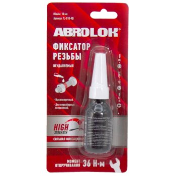 ФИКСАТОР РЕЗЬБЫ ABRO MASTERS КРАСНЫЙ 10 МЛ ABRO TL010RD