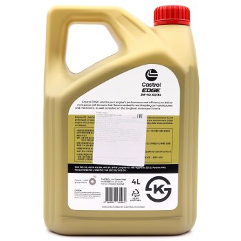 Масло моторное CASTROL EDGE 5W40 SL, A3/B4, синтетика 4л