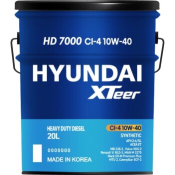 Масло моторное HYUNDAI XTeer HD 7000 CI-4/SL 10W40 синтетика 20л