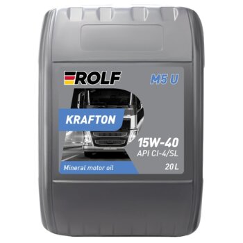Масло моторное  KRAFTON M5 U 15W40 SL/CI-4 A3/B4/E7 минеральное 20л ROLF 100378