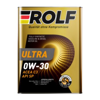 Масло моторное ROLF Ultra 0W30 C3 SP синтетика 4л (металл) (1/4) *