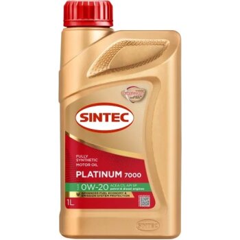 Масло моторное  PLATINUM 7000 0W20 SP C5 синтетика 1л (1/12) SINTEC 104154