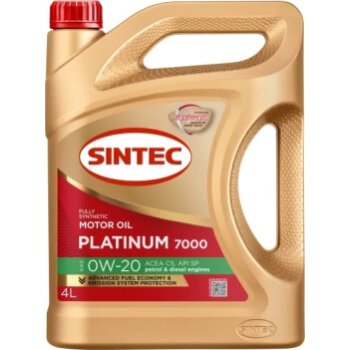 Масло моторное  PLATINUM 7000 0W20 SP C5 синтетика 1л (1/4) SINTEC 103942