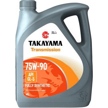 Жидкость трансм  Transmission 75W90 GL-5 полусинтетика 4л (1/4) TAKAYAMA 100621