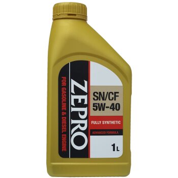 Масло моторное  FULLY-SYNTHETIC 5W40 SN/CF бензин синтетика 1л (1/12) ZEPRO 30011333001