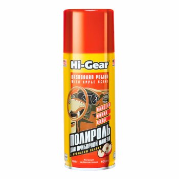 Полироль пласт./кожи "Hi-Gear" Очиститель Защита, аэроз.284g (1/12)