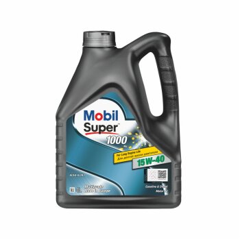 MOBIL Super 1000 X1 15W40 SL/CF, A3/B3 минеральное 4л (1/4)