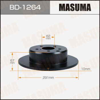 Диск тормозной  front MASUMA BD1264