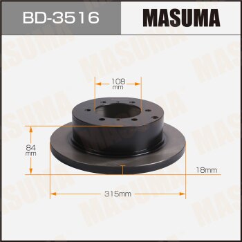 Диск тормозной MASUMA rear MITSUBISHI DELICA / PD8W MASUMA BD3516