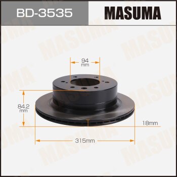 Диск тормозной MASUMA rear MITSUBISHI PAJERO SPORT / KS1W MASUMA BD3535