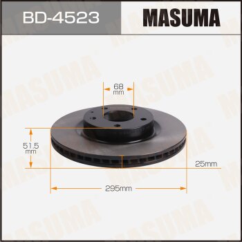 Диск тормозной MASUMA front MAZDA 3 / BN BM [уп2] MASUMA BD4523