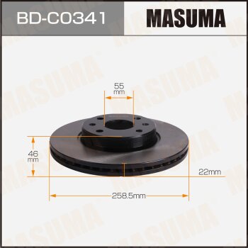 Диск тормозной MASUMA front CHANGAN ALSVIN / 15 23- [уп2] MASUMA BDC0341