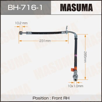 Шланг тормозной MASUMA Sub- /front/ Outback / BS9 RH MASUMA BH7161