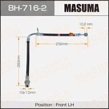 Шланг тормозной MASUMA Sub- /front/ Outback / BS9 LH MASUMA BH7162