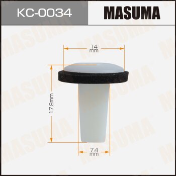 Клипса автомобильная (автокрепеж) MASUMA 0034-KC [уп50] MASUMA KC0034
