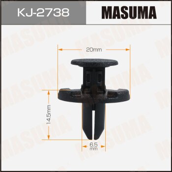 Клипса автомобильная (автокрепеж) MASUMA 2738-KJ [уп50] MASUMA KJ2738
