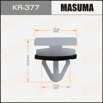 Клипса автомобильная (автокрепеж) MASUMA 377-KR [уп50] MASUMA KR377