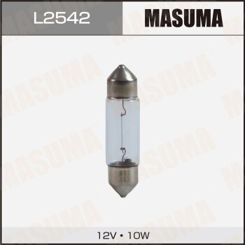 Лампа салонная MASUMA 12v 10W T10x37 SV85 [уп2] MASUMA L2542